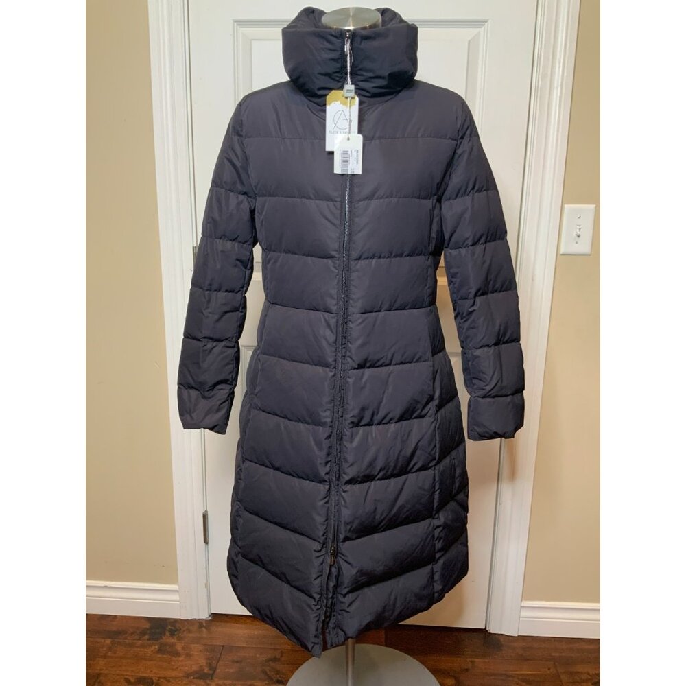 Armani Collezioni Long Black Quilted Down Puffer Coat, Size 10 | 46, NWT! $1,295